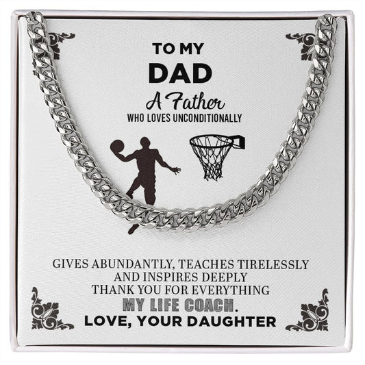 To My Dad | Thank You For Everything - Cuban Link Chain