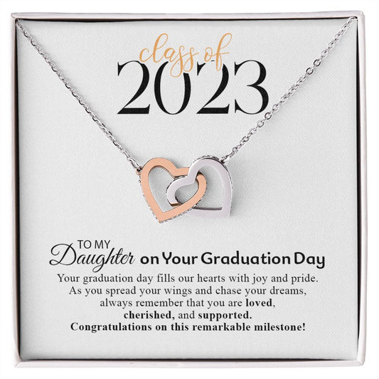 For Graduation | Congratulations - Interlocking Hearts necklace